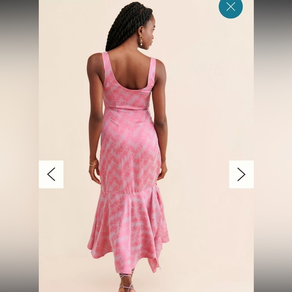 ANTHROPOLOGIE | Amira Haroon Ruffled Hem Midi Dress - Picture 2 of 6